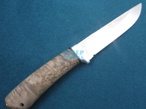 Нож "Лиса" карельская берёза стаб., алюминий, 95х18 /Златоуст фото 2