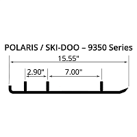 Конек лыжи "Woodys EXECUTIVE 8" (вставка) /Ski-Doo MX-Z/GSX/Tundra/Expedition/Freestyle (03-12гг)