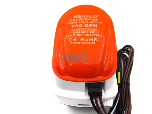 Насос осушительный SeaFlo 12B 750GPH auto фото 3